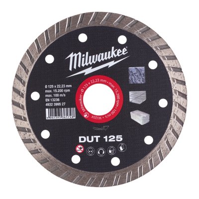 Diamanttrennscheibe DUT 125 mm Universal geschlossen