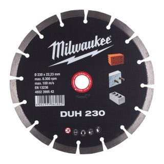 Milwaukee f&uuml;r harte Materialien Diamanttrennscheibe DUH 230 mm