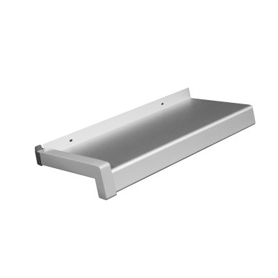 Aluminium Fensterbank silber EV1 400 mm Ausladung MF 4 Gleitabschluss 2000 mm