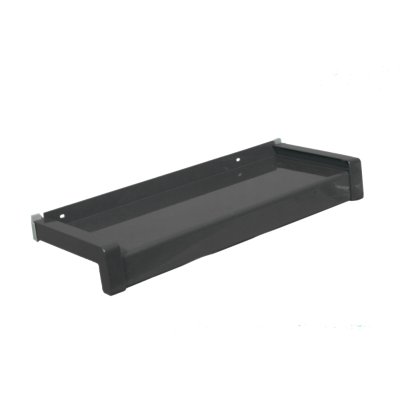 Aluminium Fensterbank RAL 7016 Anthrazitgrau 130 mm Ausladung MF 4 Gleitabschluss 2000 mm