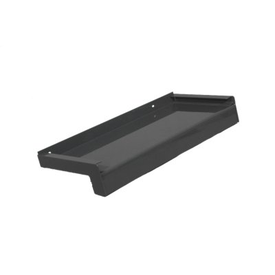 Aluminium Fensterbank RAL 7016 Anthrazitgrau 195 mm Ausladung S 6 Aluminiumabschluss mit Putzkante 1200 mm